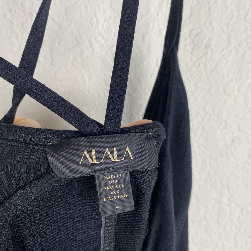 Alala Black V-Neck Spaghetti-Strap Jumpsuit - L - Picture 6 of 9